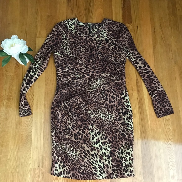 Torn by Ronny Kobo Leopard Print Body Con Dress - Picture 3 of 7